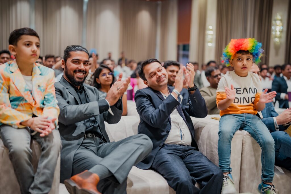 Industry conference with business leaders and technology experts